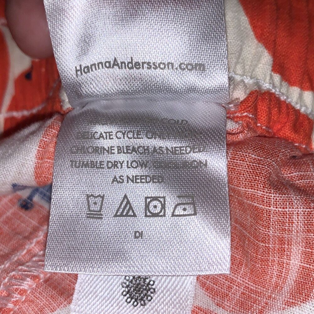 Hanna Andersson Fruit Print Swim Trunks Shorts Boys Size 130 US 8 Woven Cotton - Picture 3 of 10
